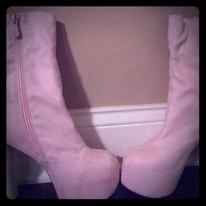 Blush Chunky Platform Booties